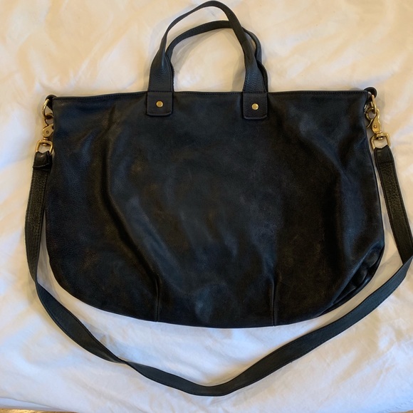 Clare Vivier Messenger Bag in Black Nubuck - Picture 2 of 7